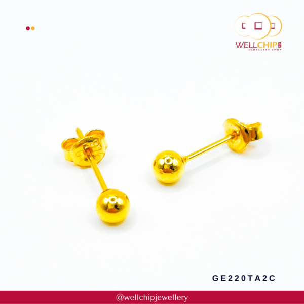 916 Gold Earstud - GE220TA2A_2C - 图片 2