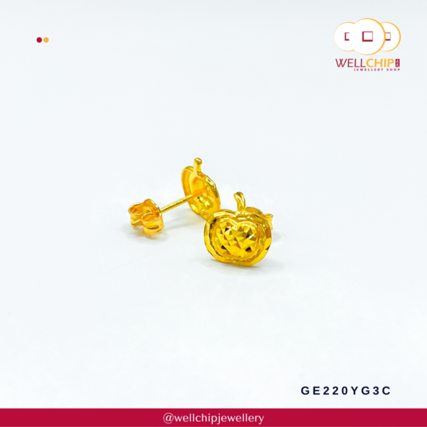 916 Gold Earstud - GE220YG3C - 图片 2