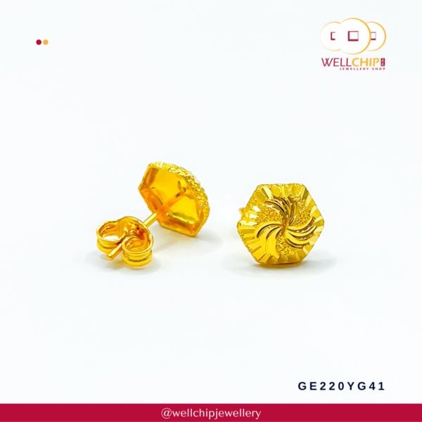 916 Gold Earstud - GE220YG41 - Image 2