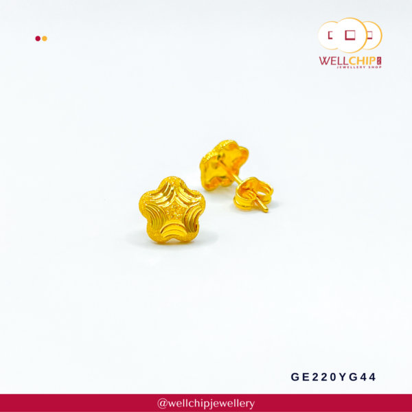 916 Gold Earstud - GE220YG44 - 图片 2