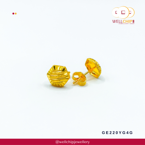 916 Gold Earstud - GE220YG4G - 图片 2