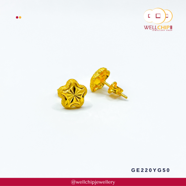 916 Gold Earstud - GE220YG50 - Image 2