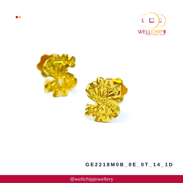 916 Gold Earstud - GE2218M0B_0E_0T_14_1D