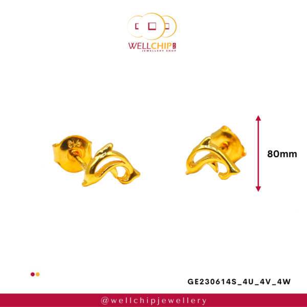 916 Gold Ladies Earring - GE230614S_4U_4V_4W - 图片 2