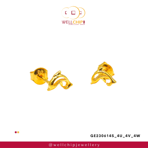 916 Gold Ladies Earring - GE230614S_4U_4V_4W