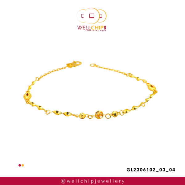 916 Gold Ladies Bracelet - GL2306102_03_04