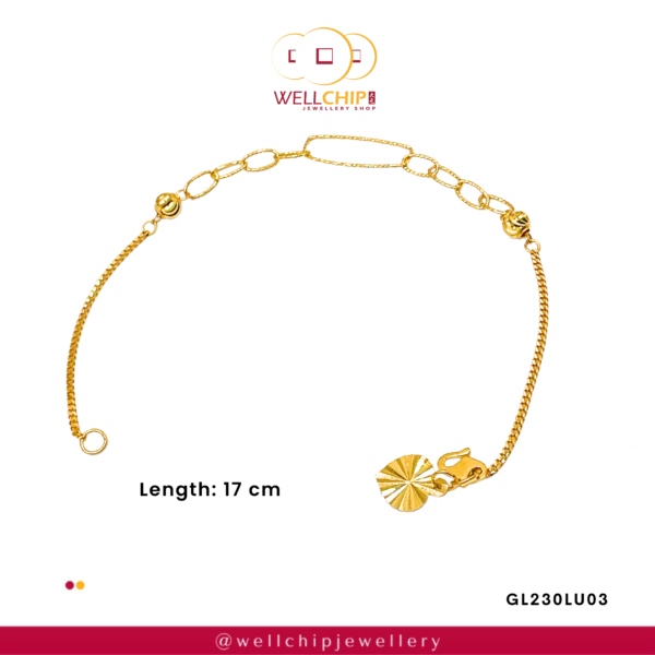 916 GOLD LADIES BRACELET - GL230LU03 - 图片 2