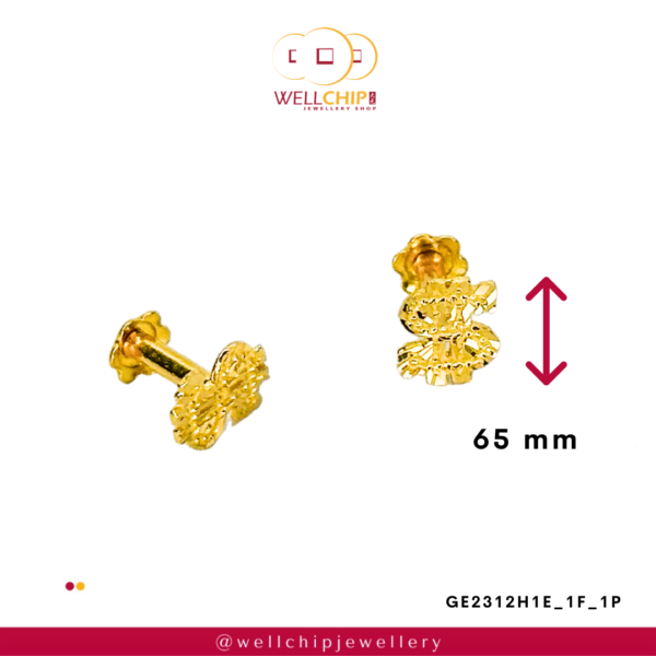 916 GOLD LADIES EARSTUD - GE2312H1E_1F_1P - 图片 2