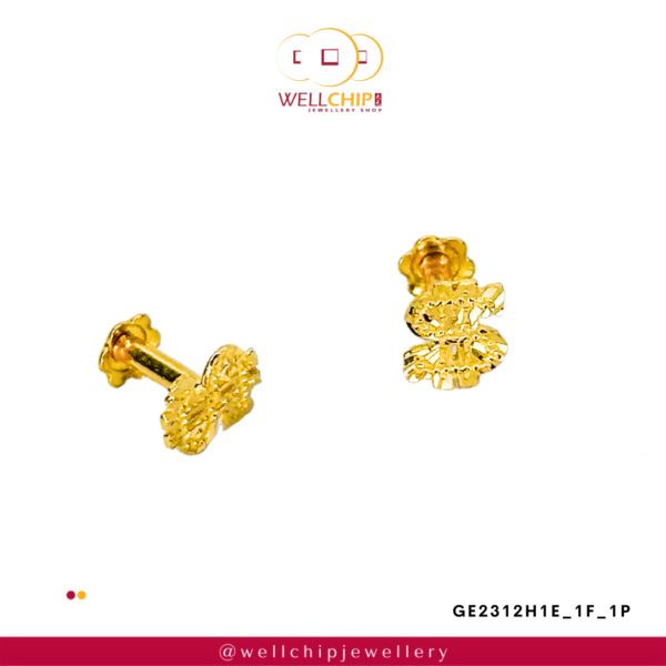 916 GOLD LADIES EARSTUD - GE2312H1E_1F_1P